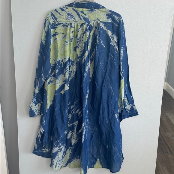 Roberta Roller Rabbit Blue & Lime Tie-Dye Tunic Dress - Picture 5 of 5
